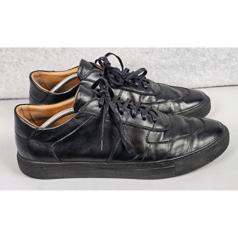 Beckett Simonon Garcia Black Leather Sneakers Shoes Mens Size 13